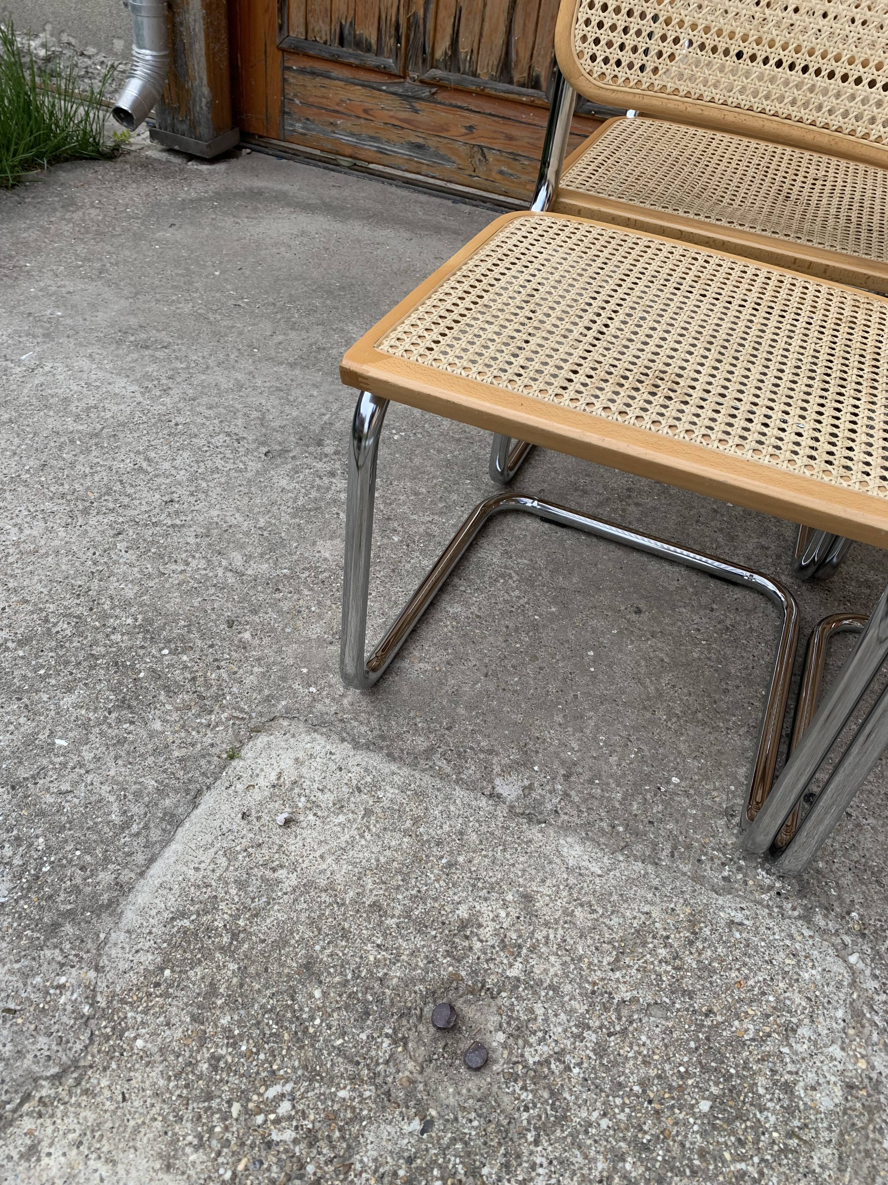 6 chaises Cesca de Marcel Breuer