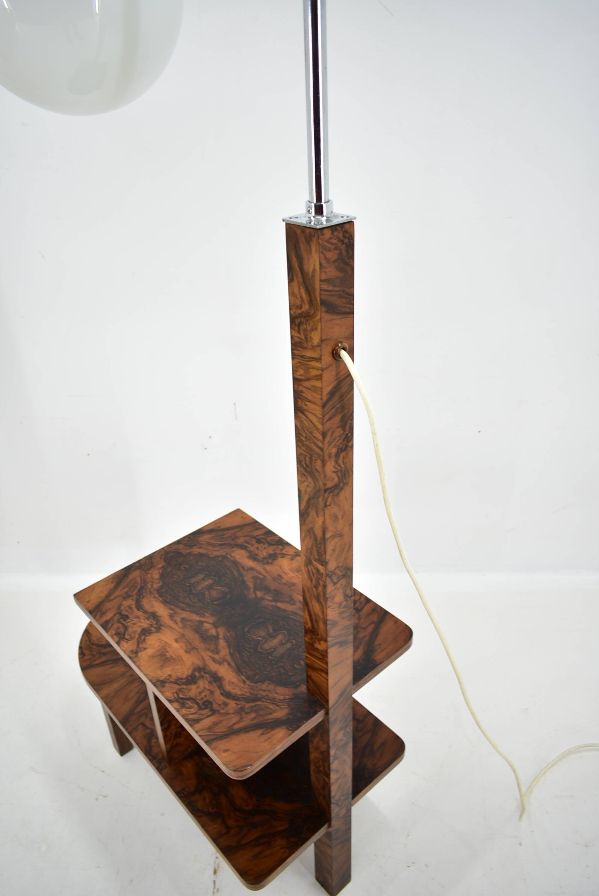 1930s Art Deco Floor Lamp, Czechoslovakia