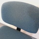 Vintage office chair in fabric and chrome from the 70s