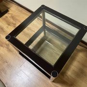 Modern coffee table with glass shelves, 1970s