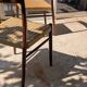 Set of 4 vintage teak chairs with weaving, Scandinavian, Mid-Century.