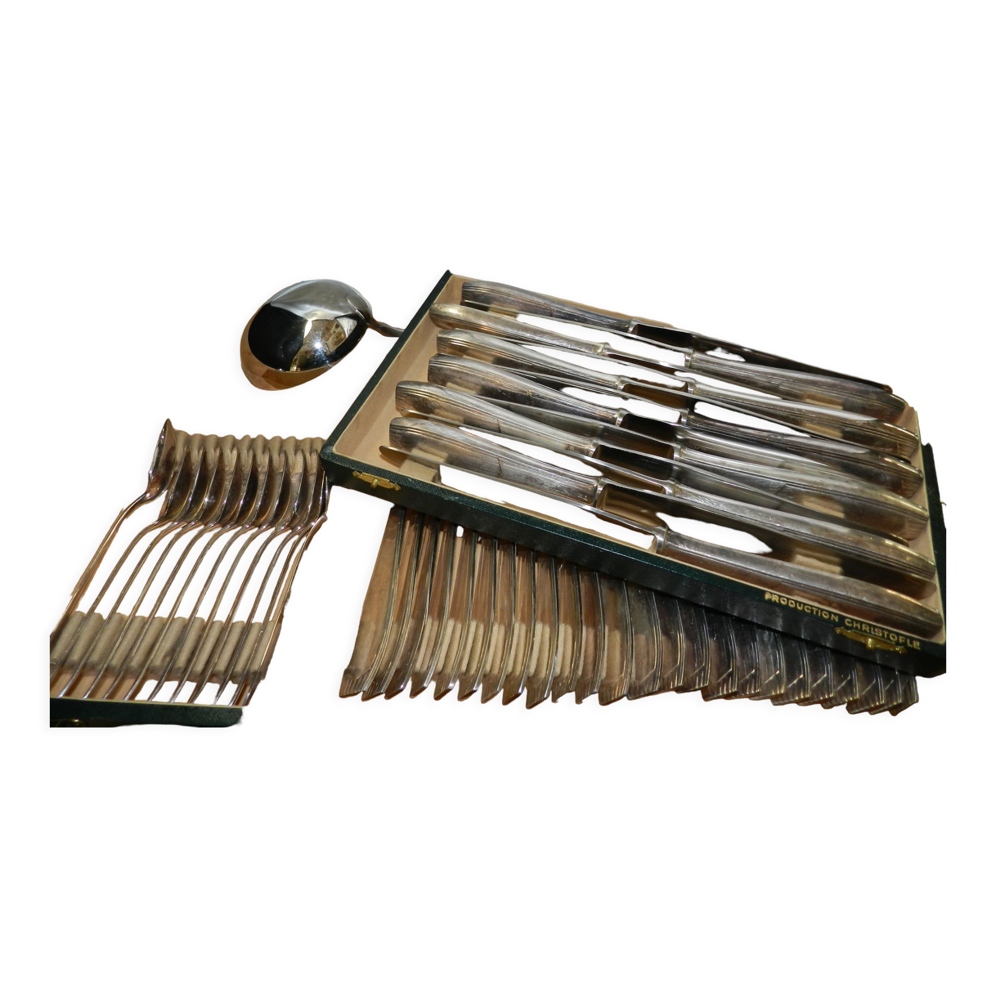 Silver metal housewife alfenide/christofle