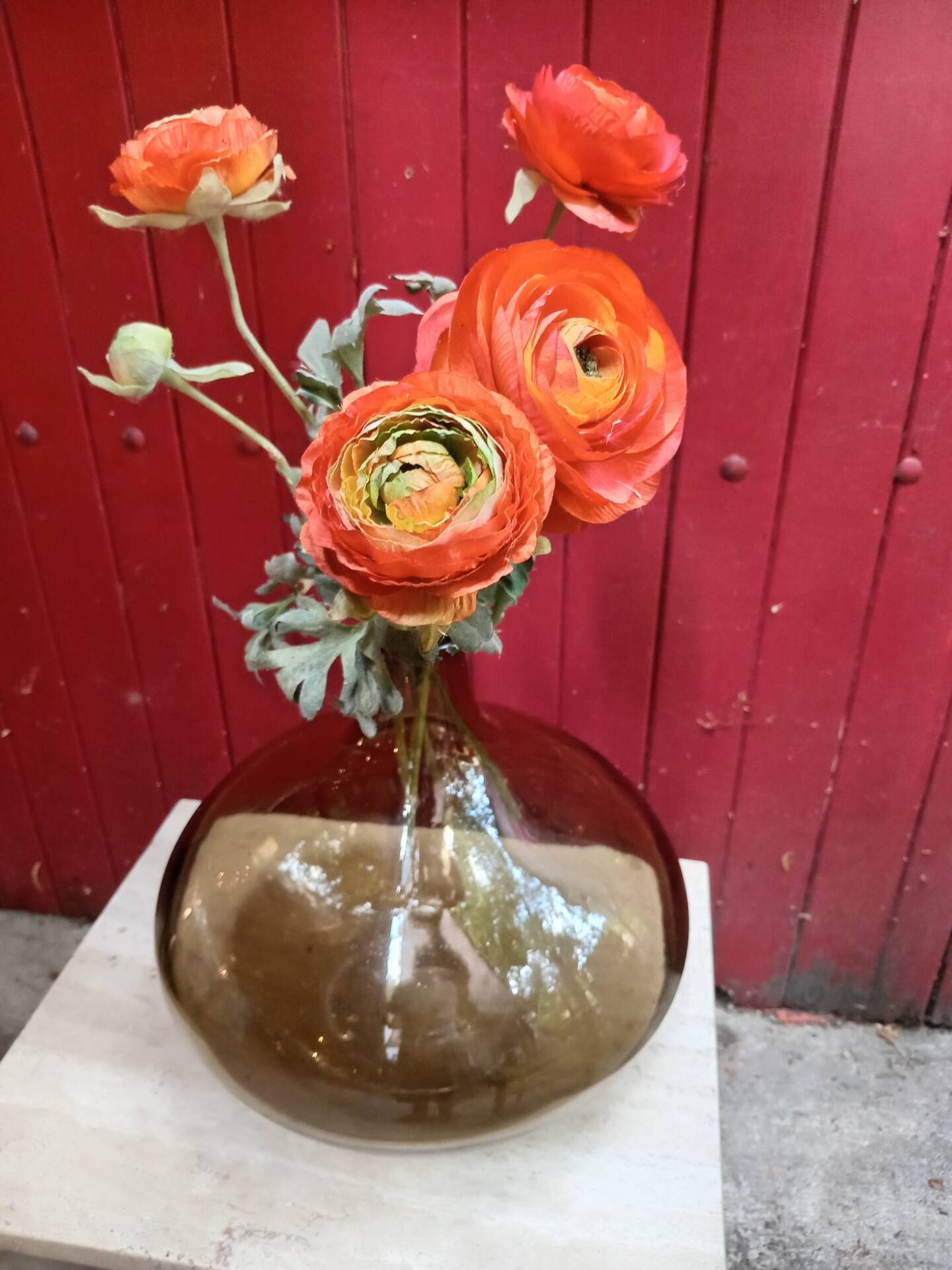 Smoked glass vase