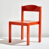 Oak stacking chair, 1970s