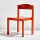 Oak stacking chair, 1970s