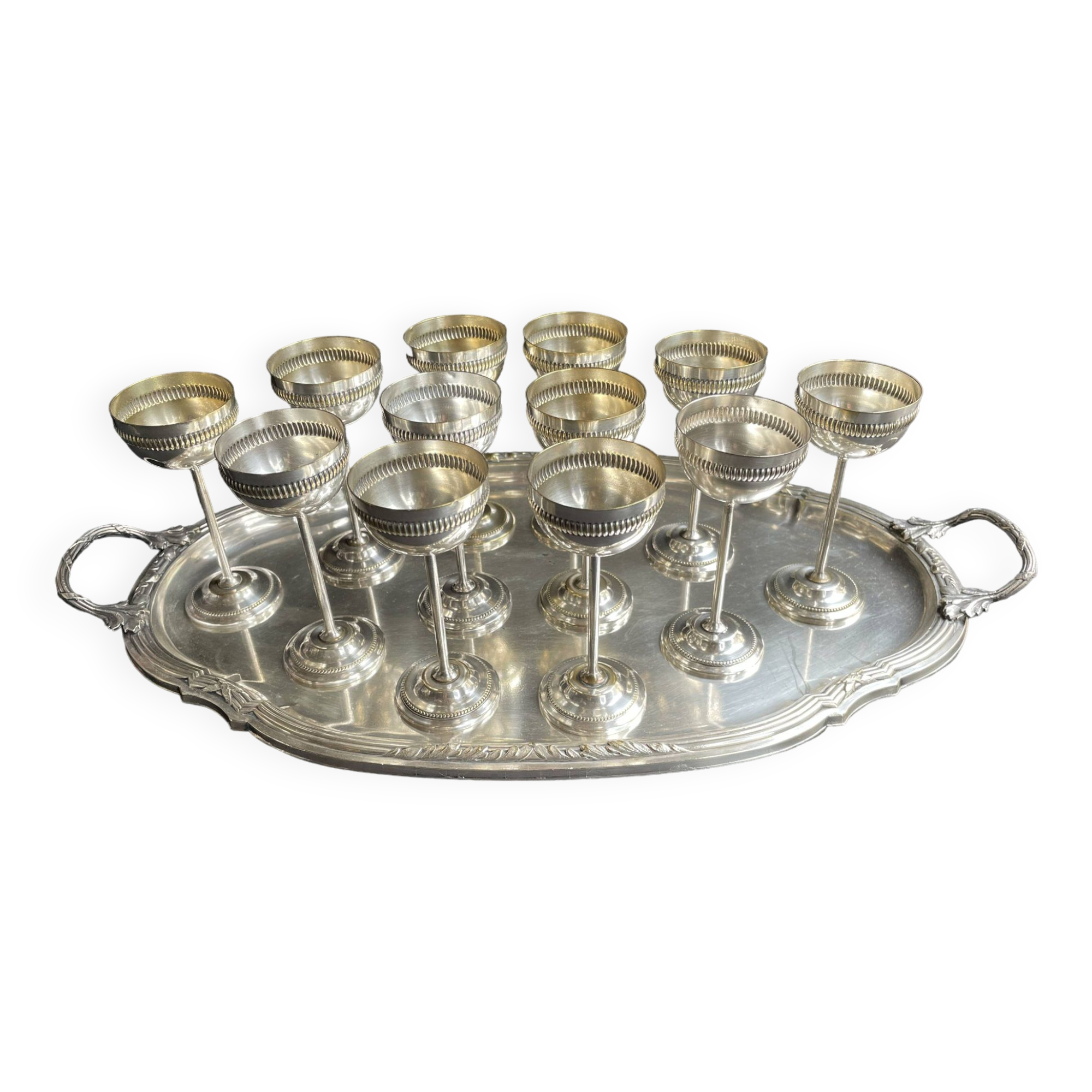 Liqueur service – Silver plated