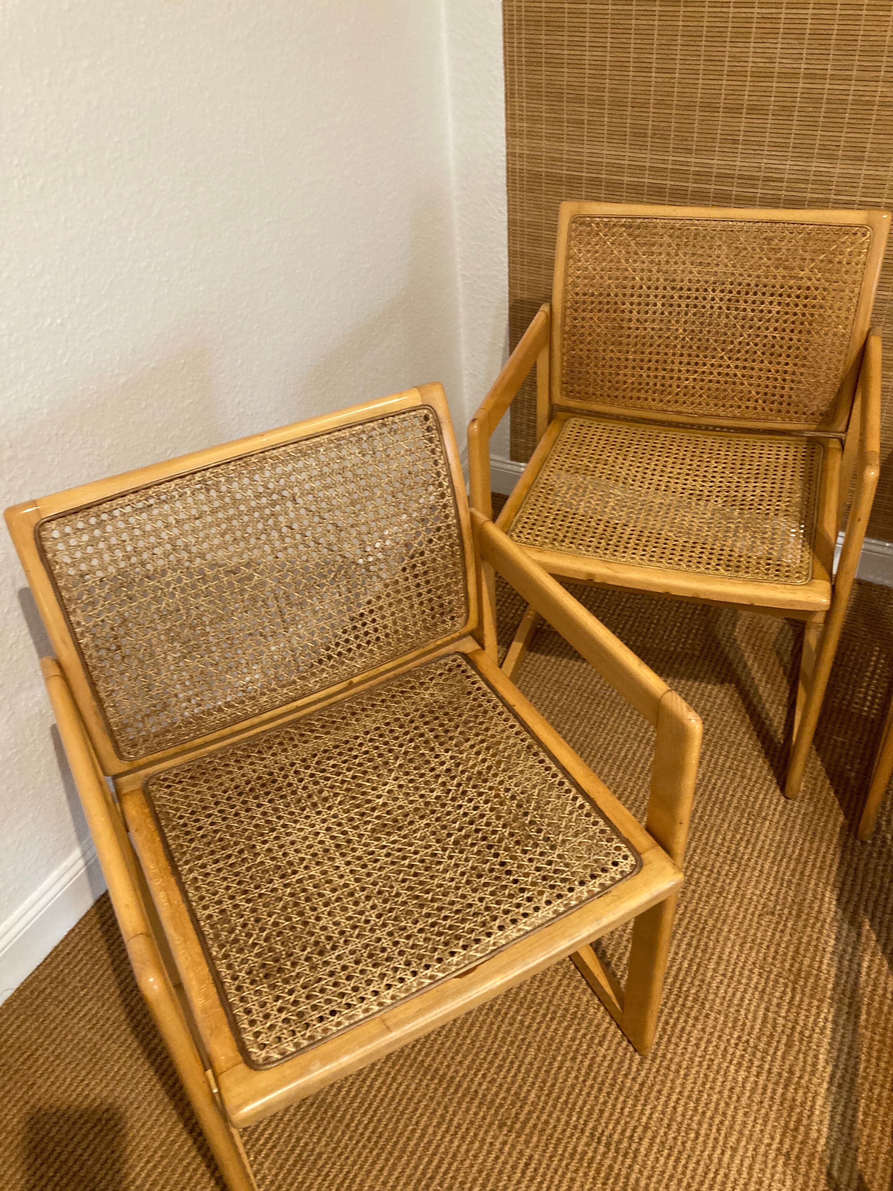 6 chaises cannées
