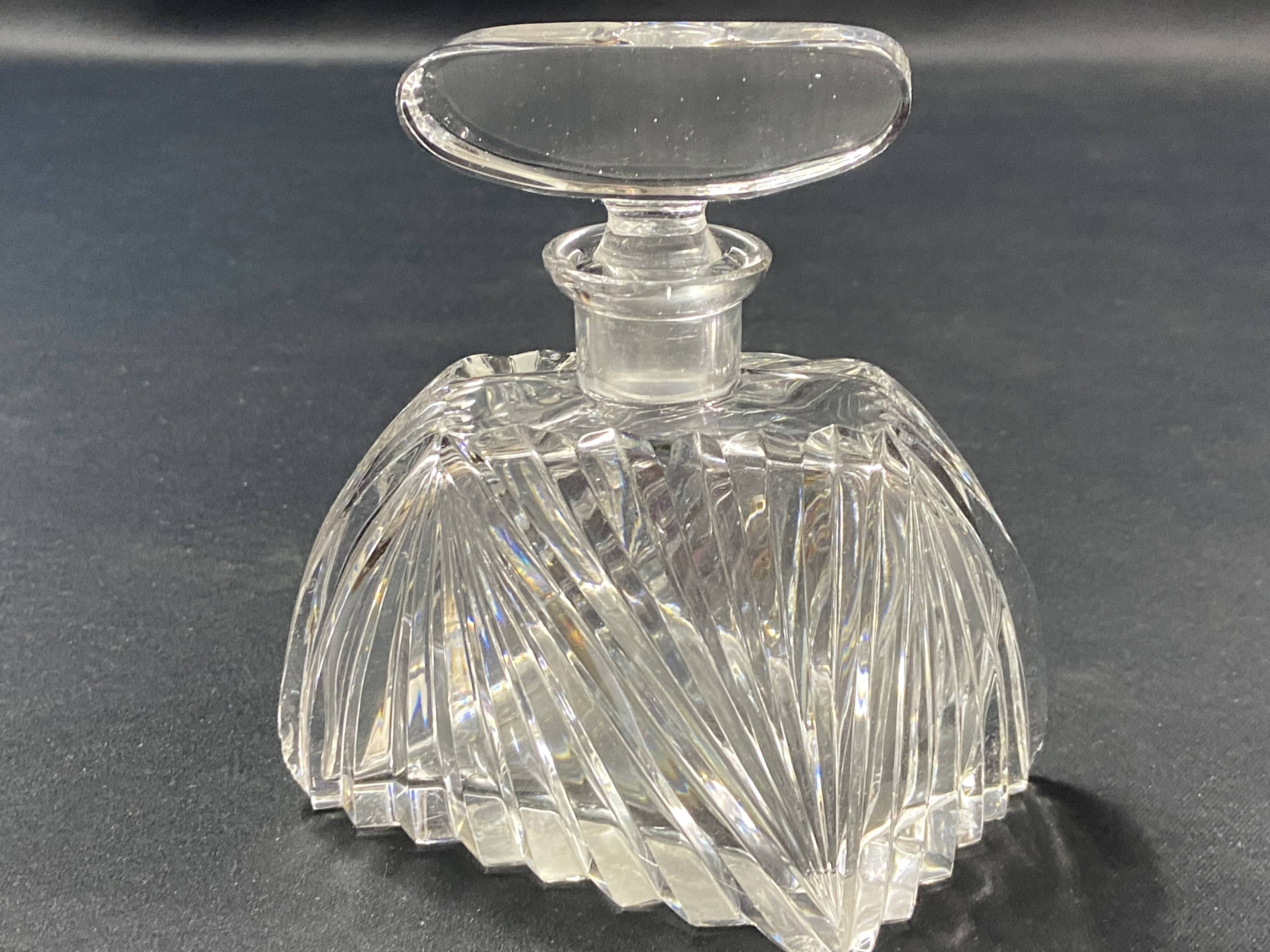 Bohemian cut crystal perfume bottle