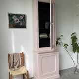 Vitrine haute rose poudrée