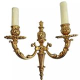 2 anciennes appliques bronze style Louis XVI
