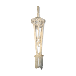 suspension jardinière en macramé