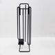 Minimalist black metal fireplace accessory set 'Mace-Line' by Ann Maes - 1970s