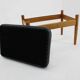 1960s Beech Leather Stool, Denmark