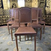 10 chaises louis XVI assise cuir