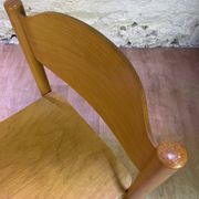 Set of 6 stackable vintage wooden chairs