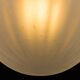 Extra Large Murano glass, handblown "frosted drop" pendant with brass detail