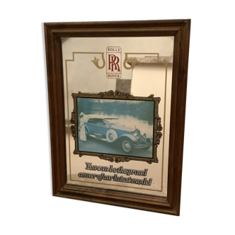 Mirror illustration rolls royce old car