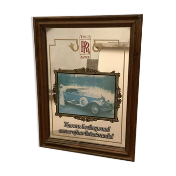 Mirror illustration of old Rolls Royce car