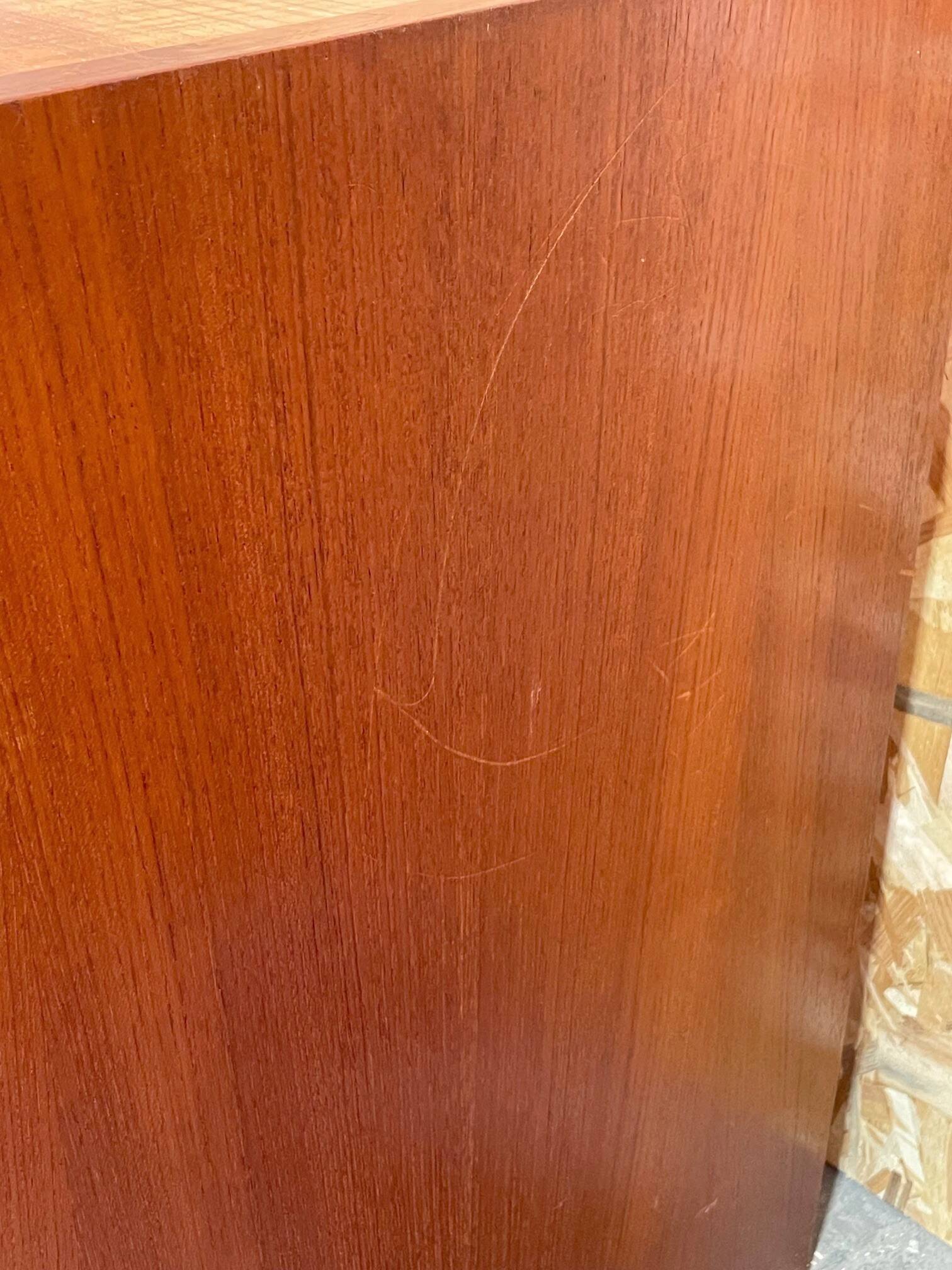 Commode bibliothèque bar scandinave en teck vintage années 60