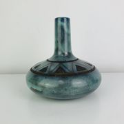 Vintage ceramic vase pottery Kings of Majorca in Perpignan, geometric.
