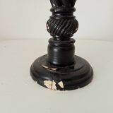 Large antique carved wooden candlestick