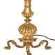 Bronze and gilded brass floor lamp with six lights
