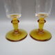 Paire de flutes a champagne anciennes bicolore