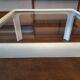 Coffee table in white lacquered wood with glass top, 1960s