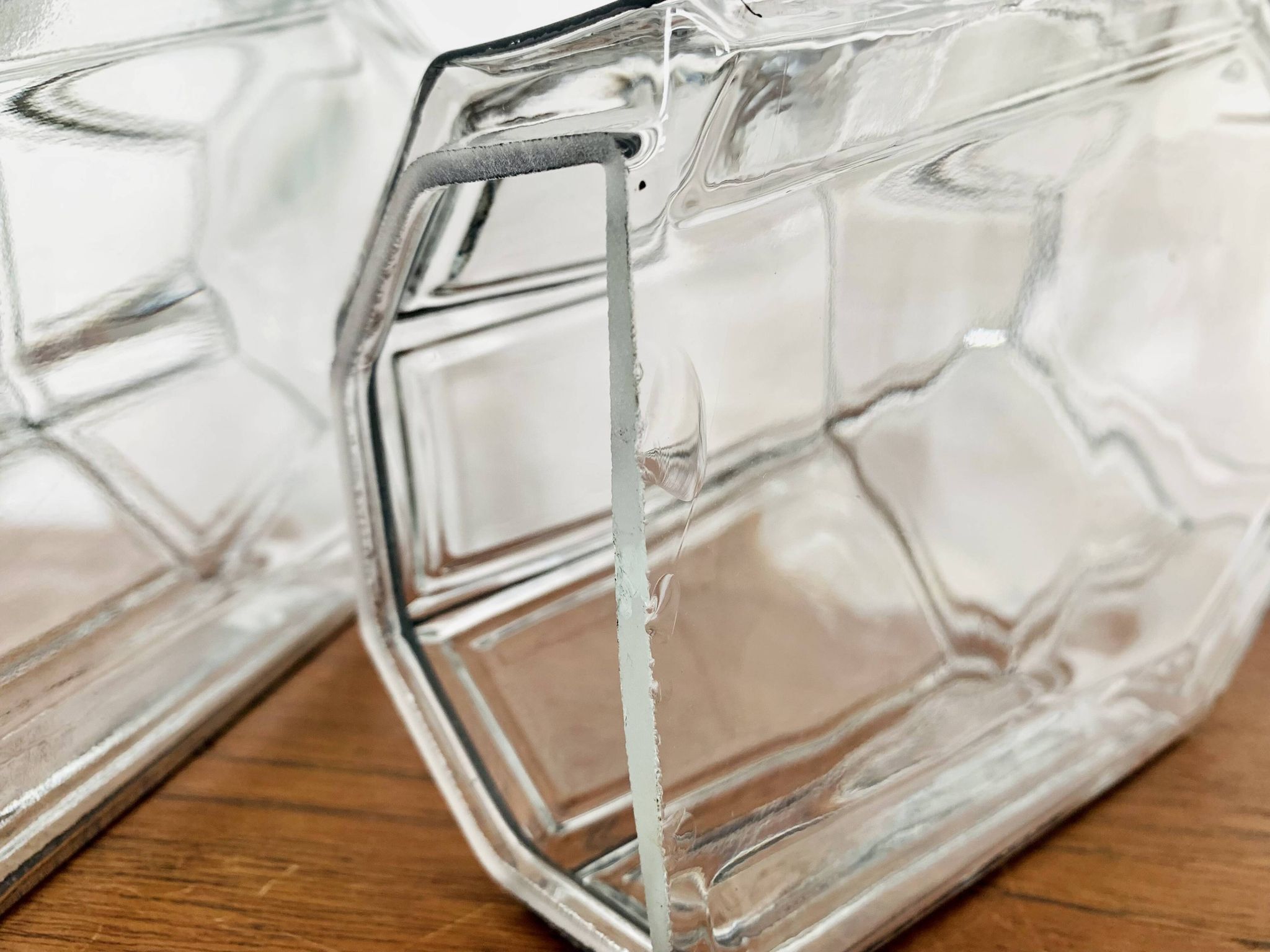 Set of 2 Glass Wall Lamps by Glashütte Limburg