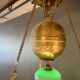 Ancienne suspension bronze et opaline