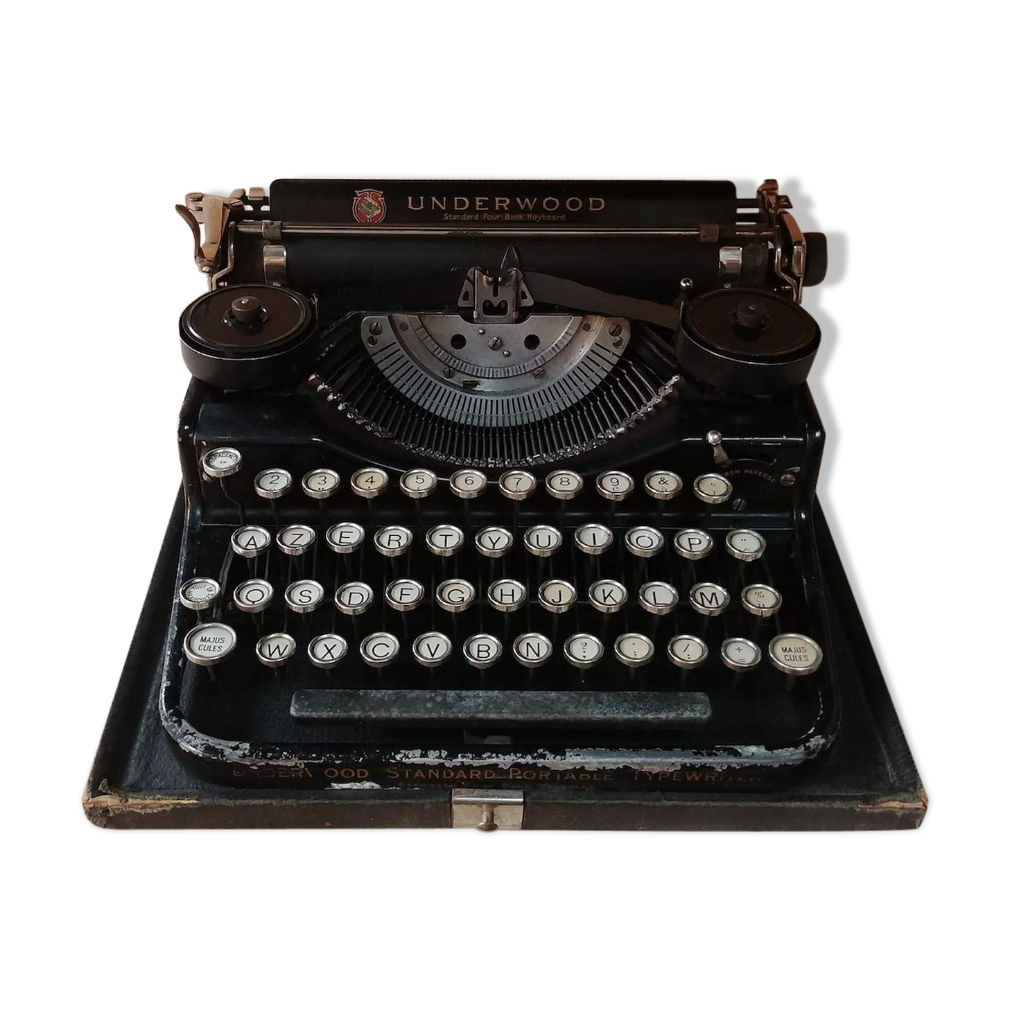 Oven Portable Banker Underwood typewriter