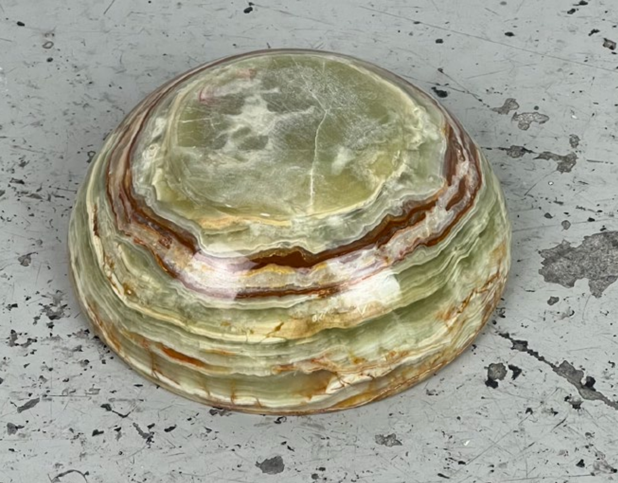 Vintage green onyx bowl