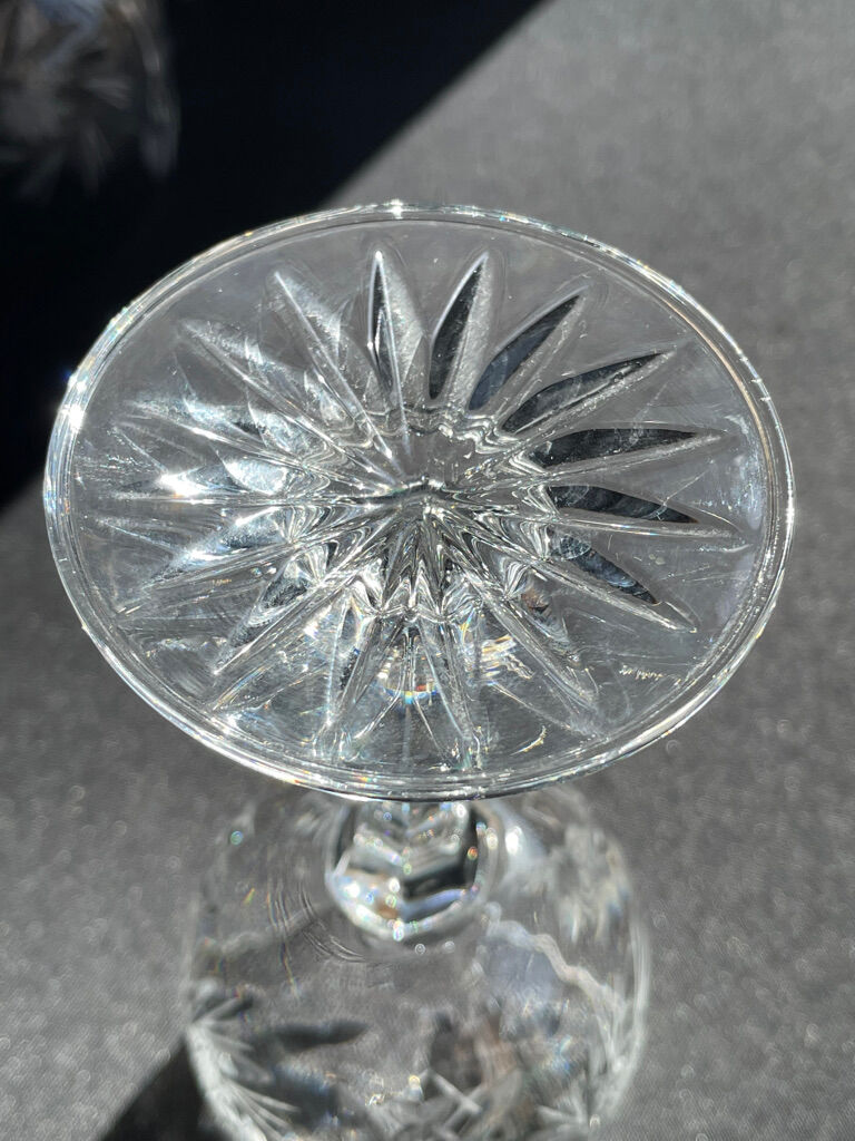 Cristal de Bohème - Verres à eau ou à vin (6) - Moderne milieu de siècle - Cristal taillé main