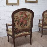 2 Louis XV convertible armchairs