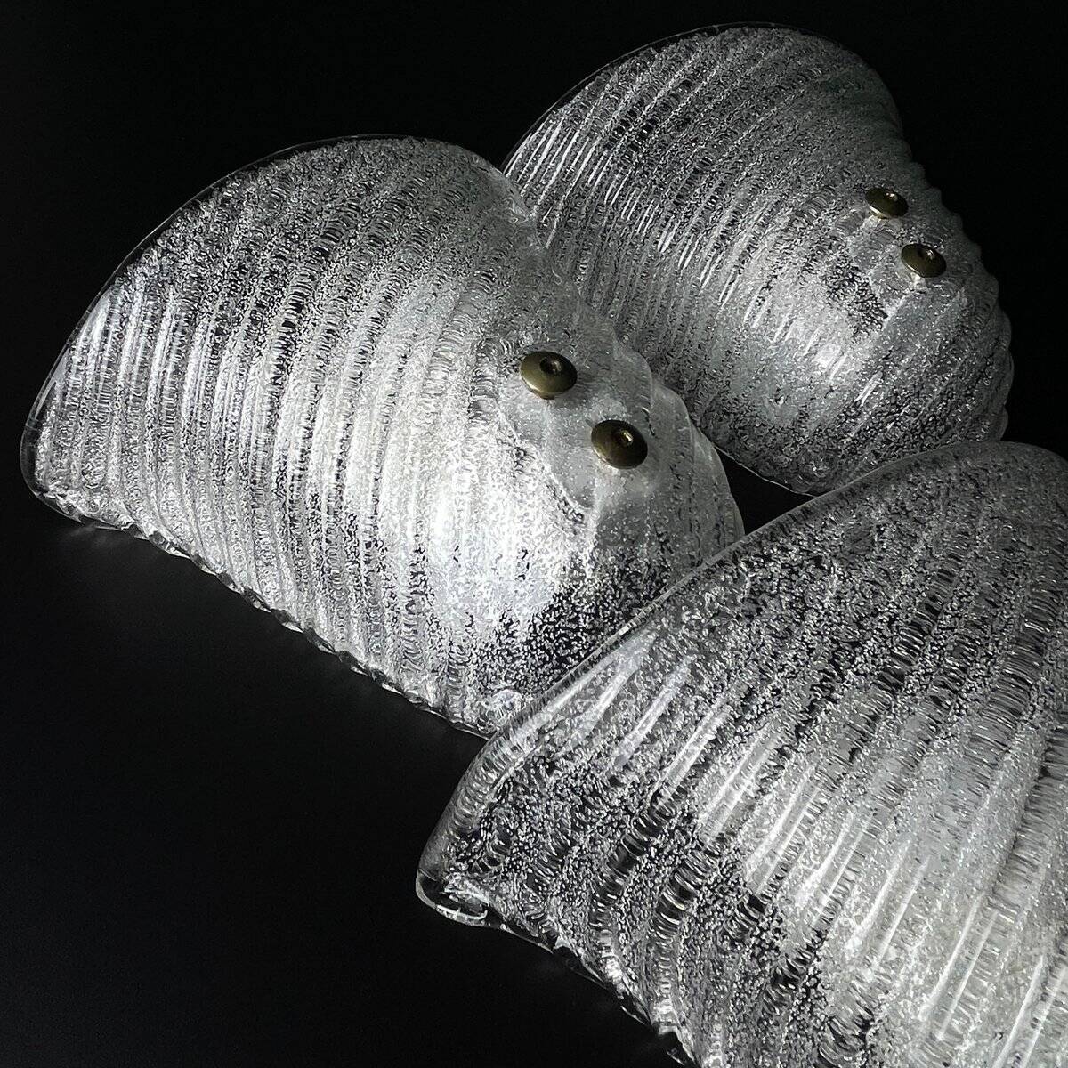 Original Murano wall lamps, Italy, 1970s