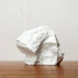 Vintage white porcelain rock vase from KPM Royal Porcelain, 1970s.