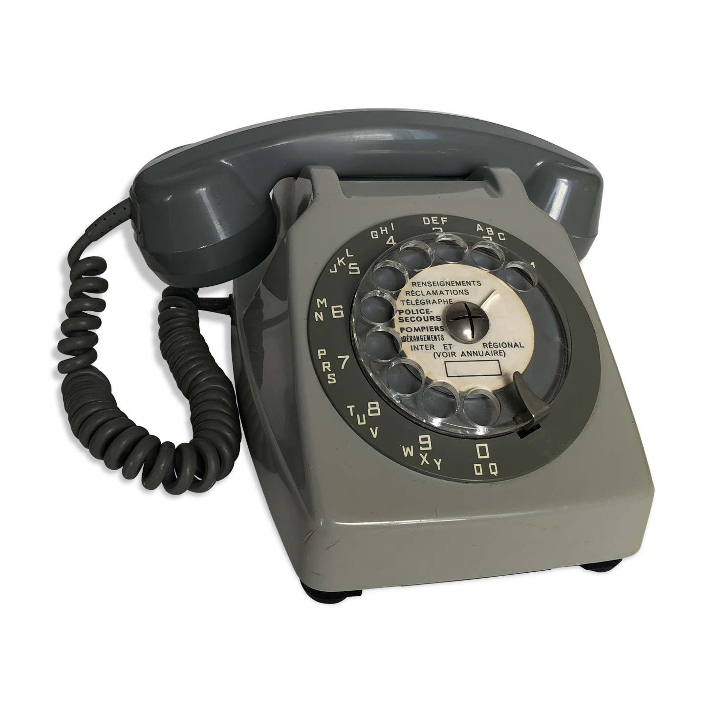 Phone handset two-tone gray mouse