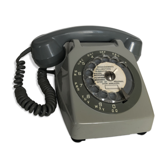 Phone handset two-tone gray mouse