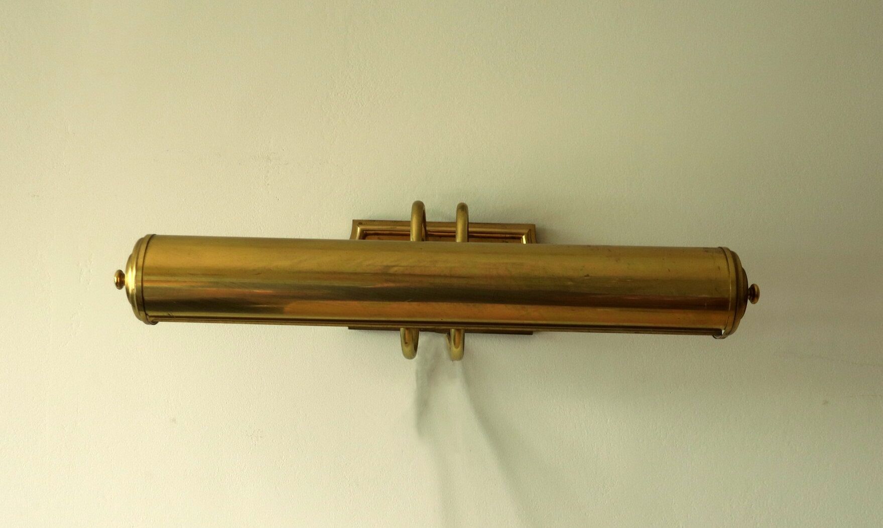 Pair of brass adjustable wall reading lights 1960s