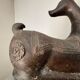 Solid bronze deer 20kg (1979), with period sales certificate.