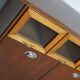 Vintage Dutch Beech & Oak Haberdashery Shop / Grain Cabinet, 1950s