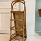 Vintage rattan and cane shelf – 1970s