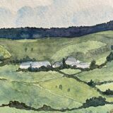 Table "surroundings of orcival" (puy de dôme) jean-francois devaliere (1926-2021)