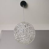 Lampe suspendue en verre cristal clair