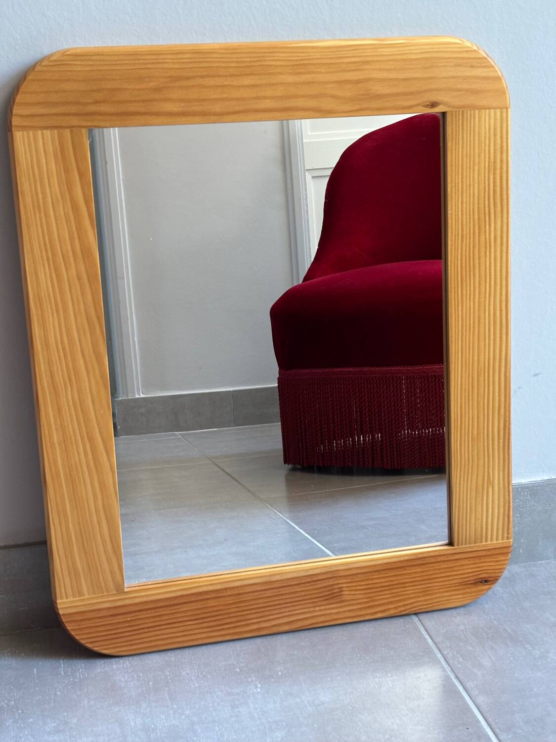 Pine mirror from the 1970s