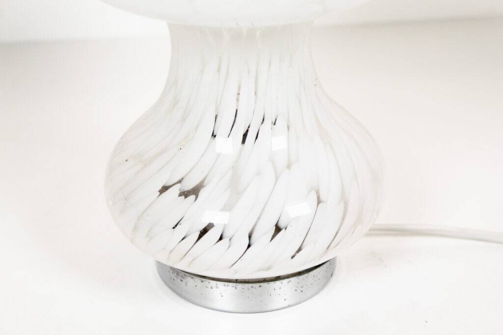 Vintage 'Mushroom' Murano glass table lamp by Mazzega