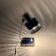 Vintage blue and chrome desk lamp from the 70s.