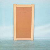 Vintage Danish wall mirror design from the 1960s in oak and stamped brass.