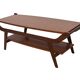 Vintage coffee table teak veneer 1960s design