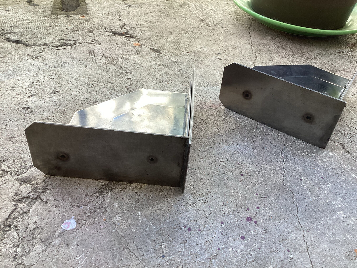Pair of vintage industrial style metal bookends